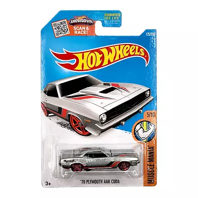 HOT WHEELS '70 Plymouth AAR Cuda ZAMAC HW Muscle Mania Walmart DHX88 2016 • $3.99