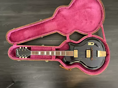 Vintage 1958 National Baron Electric Guitar  & Gibson Les Paul Case Valco • $1850