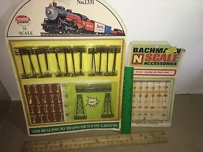 N Scale Model Power/bachmann  Carded Scenery Accessories  Free Usa Shipping • $17.98