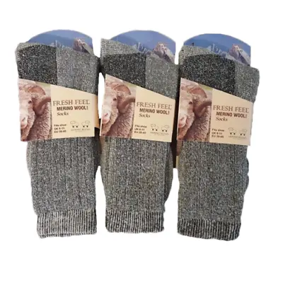 136 Pairs Men's Merino Wool Socks Outdoor Walking Work Boot Thermal Socks Lot • £6.95