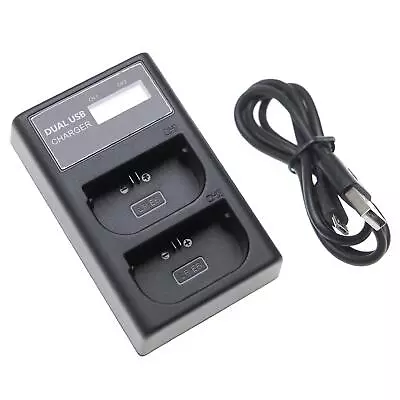 Dual Battery Charger For Canon Battery Grip BG-E7 BG-9 BG-E6 BG-E13 BG-E14 8.4V • £12.29