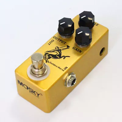 Golden Horse Overdrive Boost Mosky Micro Guitar Effects Pedal True Bypass • $27.42