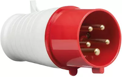 415v 32a 5 Pin Red Industrial Plugs & Sockets 3 Phase 3p+n+e Ip44 Male/female • £10.99