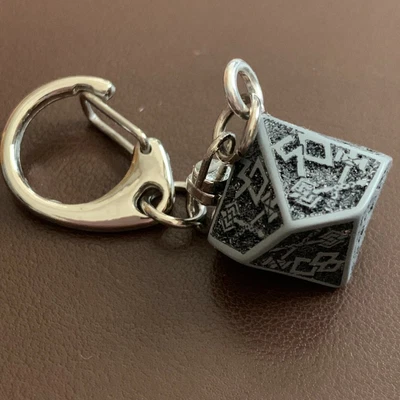 £1.99 • Buy D% - Dice Keyring - Q Workshop - Dwarven - Grey And Black - D&D - Game Master