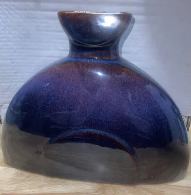 Pier 1 Imports Large Purple Glazed Half Moon Vase • $18