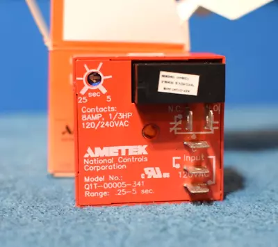 AMETEK Q1T-00005-341 0.25-5 Second 120VAC Solid State Timer - New In Box- • $20