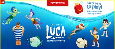 2021 McDONALD'S Luca Disney's HAPPY MEAL TOYS Or Set • $1.99