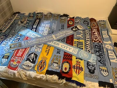 15 Manchester City Football Scarfs Champions League  Cup Cup Final Friendly Etc • £29.99