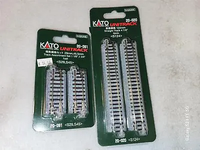 2 Packs Kato N Scale Straight Unitrack Train Track 20-020 & 20-091 • $18.99