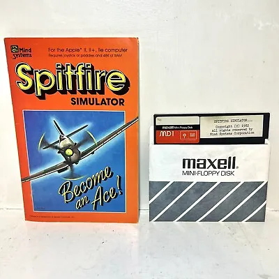$269.99 • Buy Spitfire Simulator By Mind Systems Corp For Apple II+,IIe,IIc,IIgs 1982
