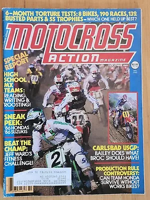 Motocross Action October 1985 Vintage MX Magazine Jeff Ward '86 Suzuki RM Honda • $8.98