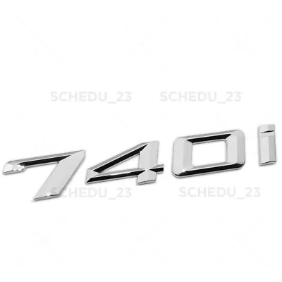 Chrome 740i Letter Logo Emblem Badge Trunk Lid M Power Series Performance F01 • $11.99