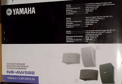 Yamaha Outdoor Speakers NS-AW592 All  Weather  Home Outdoor Audio • $482