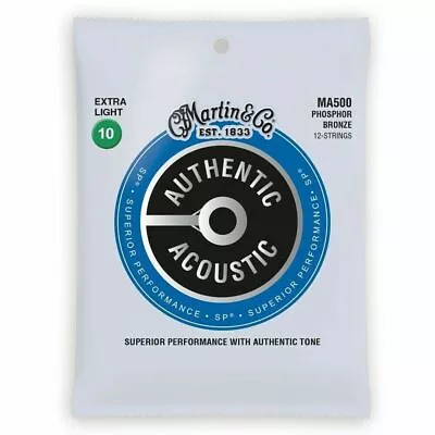 Martin MA500 SP Authentic Acoustic Guitar Strings 12 String  • $23