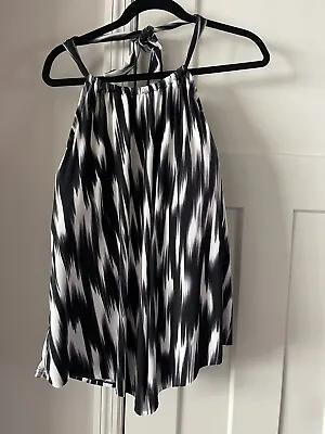 Magicsuit By Miraclesuit Black And White NicoleUnderwire Tankini TOP NWT Size 16 • $45