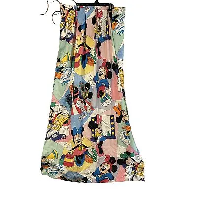Vintage Disney Minnie Mouse Pinch Pleats Curtain Drapes 4 Panels 80/90s Retro • £38.54