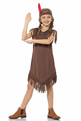 £14.49 • Buy New Kids Native American Indian Girl Costume Book Day Wild Western Fancy Dress