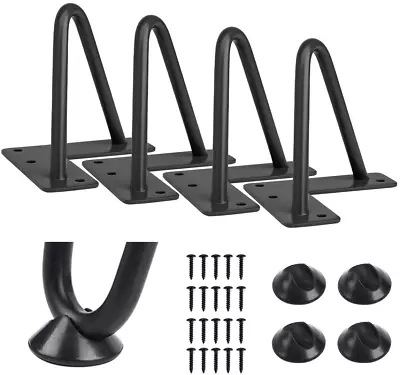 4 Inch Heavy Duty Hairpin Furniture Legs Metal Home DIY Projects For TV Stand • $23.95