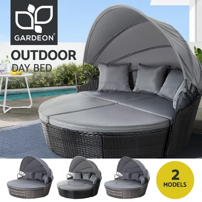 $521.95 • Buy Gardeon Outdoor Sun Lounge Setting Furniture Sofa Wicker Day Bed Patio Garden