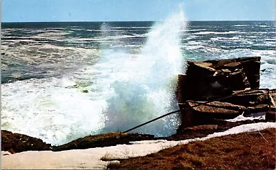 Scenic View High Surf Thunder Hole Ocean Drive Mt Desert Island Maine Postcard • $3
