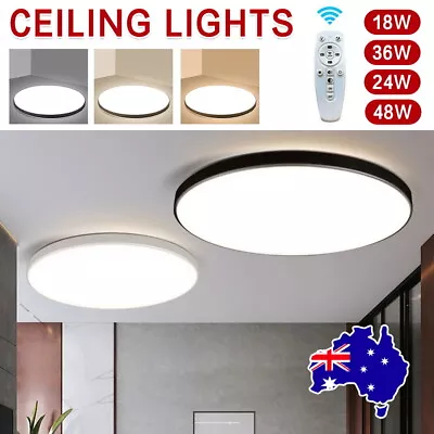 LED Ceiling Light Round 36W/48W Oyster Lamp Modern Cool/Warm With Remote Control • $26.45