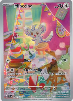 Holofoil Minccino - 182/162 Illustration Rare Temporal Forces Pokemon TCG • $4.99