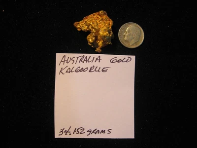 $4950 • Buy Large Australian Gold Nugget Kalgoorlie 34.152 Grams Very Scarce!!!