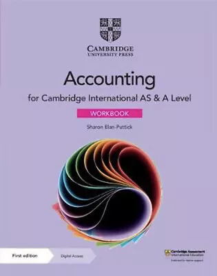 Cambridge International AS & A Level Accounting Workbook With Digital Access New • £31.99