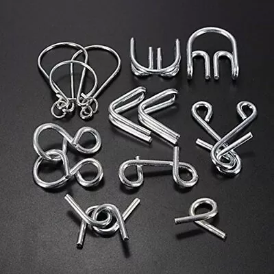 7 Sets IQ Test Mind Game Toys Brain Teaser Metal Wire Puzzles Magic Trick Toy • $9.99