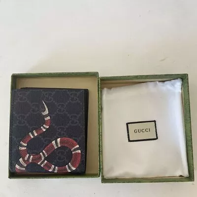 GUCCI Kingsnake Black Bifold Wallet • $80