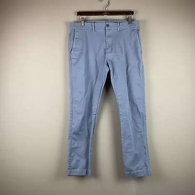 J Crew Flex Slim Pants Chinos Mens 33 X 30 Gray Cotton Spandex Slacks • $14.95