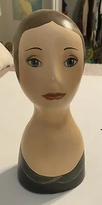 Vintage Hand Painted MANNEQUIN HEAD BUST Hat Display Stand • $800