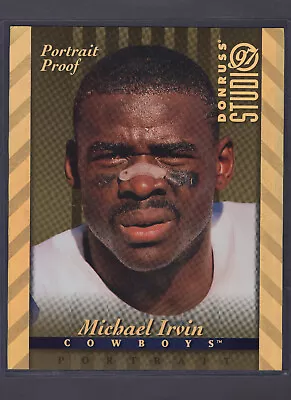 1997 Studio Gold Portrait Proof Executive Promo #14 Michael Irvin #xxxx/1000 Nm • $119.95