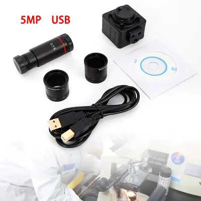 5MP CMOS Camera USB Microscope Digital Electronic Eyepiece W/ 0.5X C Mount Lens • $54.15