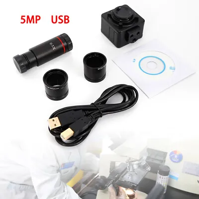 USB 5MP HD Microscope Digital Electronic Eyepiece Camera With C Mount Adapter • $54.15