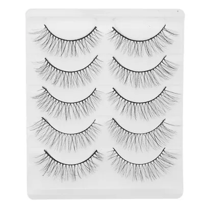 5 Pairs Short False Eyelashes Strip Natural Look Magnetic S • £6.69