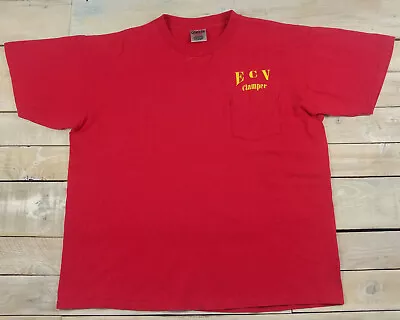 Vintage 90s E Clampus Vitus ECV Clamper Platrix #2 Pissants Red T-Shirt Size XL • $59.97