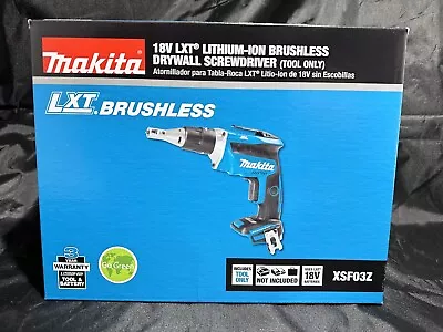 Makita XSF03Z 18V LXT Lithium Brushless Drywall Screwdriver Tool Only • $119.99