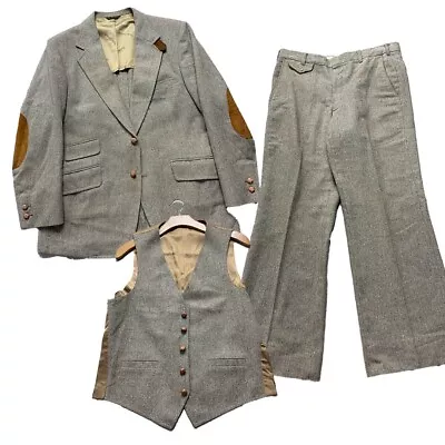 Vintage 60’s Palm Springs By Palm Beach Sportswear Suit Jacket Vest Trousers • $250