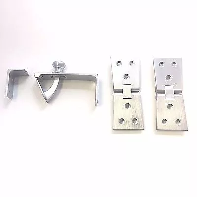 Solid Satin Chrome Counterflap Bartop Worktop Shop Counter Catch - Hinges • £14.50