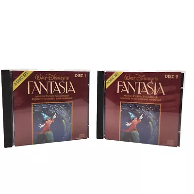 WALT DISNEY FANTASIA Motion Picture Soundtrack Disc 1 And 2 CD Set • $5.50