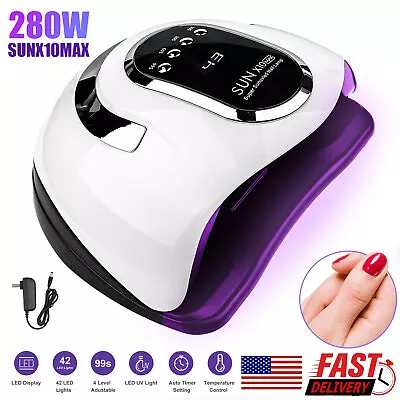 280W Nail Dryer LED Lamp UV Light Polish Gel Curing Machine Electric Manicure • $17.45