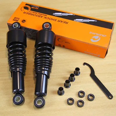 Black 10.5  Rear Absorber Shocks Pair For Harley Touring Electra Glide Road King • $74.09