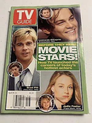 TV Guide April 18 1998 Leonardo DiCaprio Brad Pitt / No Label • $9.99
