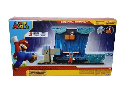 NINTENDO SUPER MARIO UNDERGROUND PLAYSET W/ 2.5  Action Figure Jakks Pacific NIB • $31.50