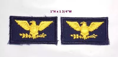 EAGLE Embroidered Gold/Navy Blue 1  Uniform Sleeve Patches Military/Police • $1.88