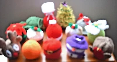Hand Knitted Christmas Covers For Chocolate Oranges Or Bath Bombs • £2