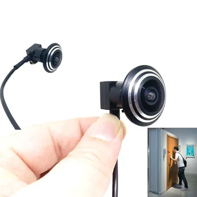 Mini Micro AHD 1080P HD 150D Wide Angle Door Peephole Fisheye Audio Video Camera • $32.50