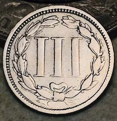 $21.99 • Buy 1867 Three Cent Nickel Piece 3C Ungraded Damaged Civil War US Coin CC16621