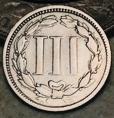 $21.99 • Buy 1867 Three Cent Nickel Piece 3C Ungraded Damaged Civil War US Coin CC16621